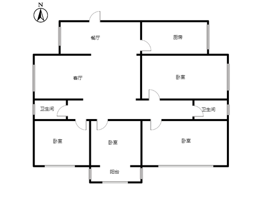 乐亨小区4室2厅2卫户型图