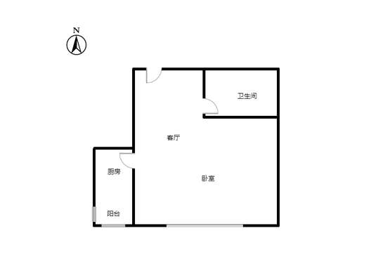 香港豪庭1室1厅1卫户型图