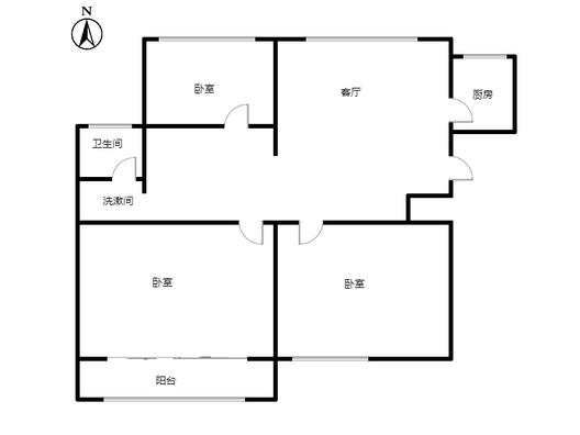 金隅地质嘉园3室2厅1卫户型图