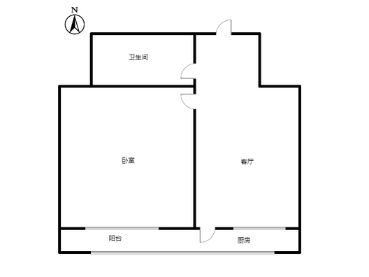 六十七处家属楼1室1厅1卫户型图