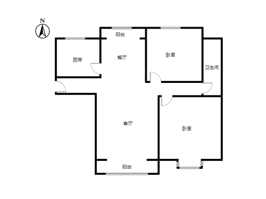香邑溪谷一期3室2厅1卫户型图
