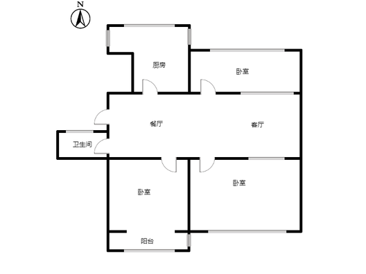 仁和小区3室2厅1卫户型图