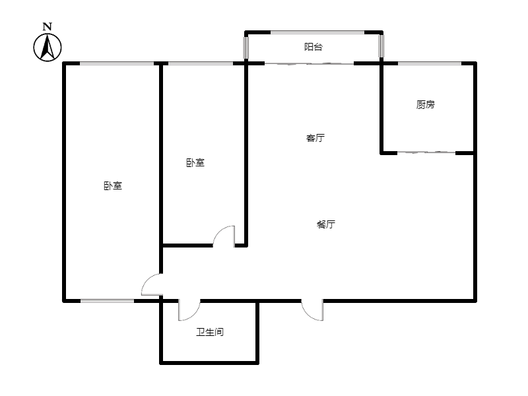 仁和小区2室2厅1卫户型图