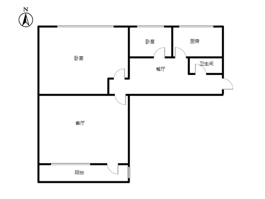 仁和小区2室2厅1卫户型图