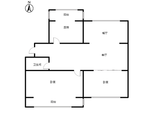 仁和小区3室1厅1卫户型图