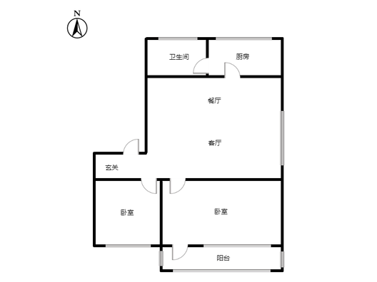 永济秀园2室2厅1卫户型图