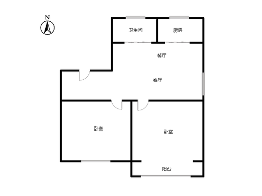 永济秀园2室2厅1卫户型图