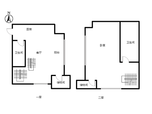 金街公寓1室1厅1卫户型图