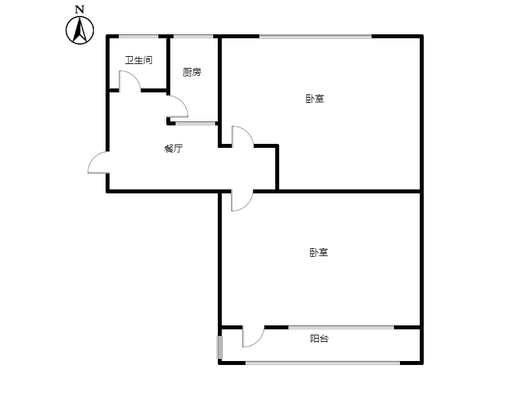 三五四三社区居民委员会2室1厅1卫户型图