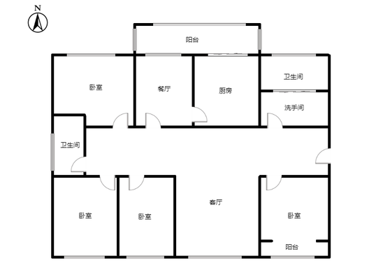 兴泰花园4室2厅2卫户型图