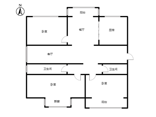 技校家园3室2厅2卫户型图
