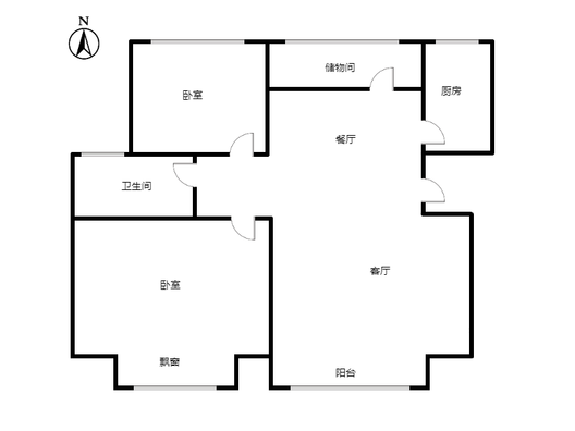 技校家园2室2厅1卫户型图