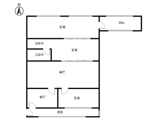 兴泰小区3室2厅1卫户型图