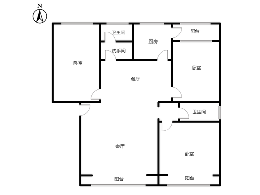 武装部小区3室2厅2卫户型图