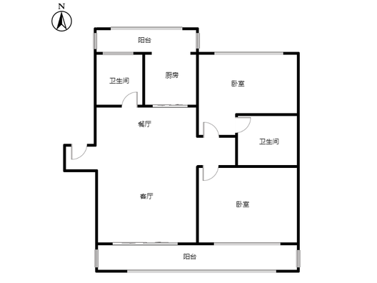 怡安小区2室2厅2卫户型图