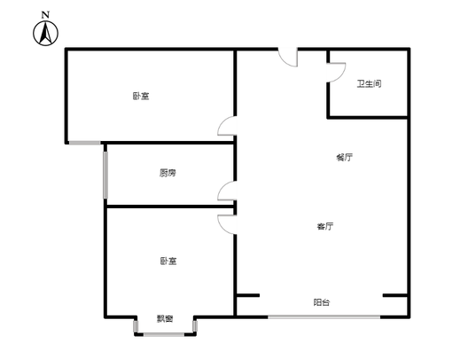 双馨佳园2室2厅1卫户型图