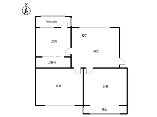 世纪嘉园2室2厅1卫户型图