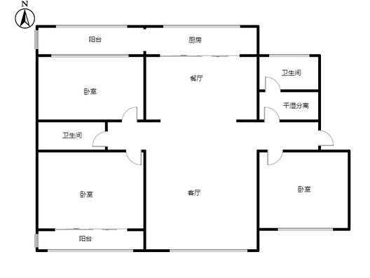 金地小区3室2厅2卫户型图