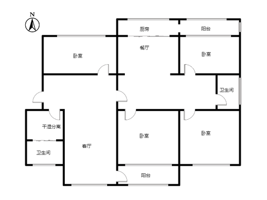 金地小区4室2厅2卫户型图