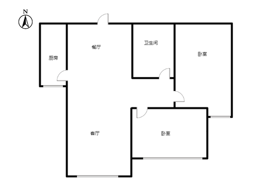 祥云瑞景2室2厅1卫户型图
