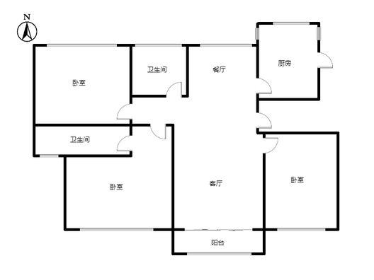 祥云瑞景3室2厅2卫户型图