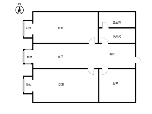 嘉和小区3室2厅1卫户型图