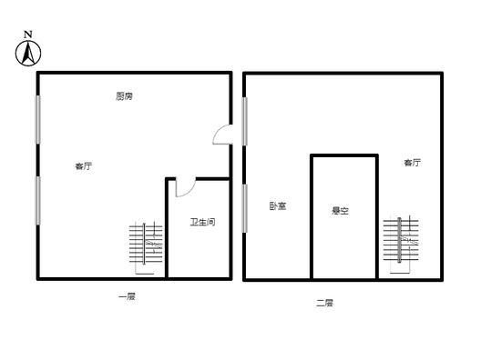 公园80901室1厅1卫户型图