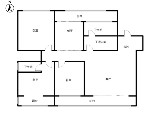 财达证券小区3室2厅2卫户型图