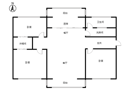 公安局家属小区3室2厅2卫户型图