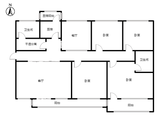 供电公司小区4室2厅2卫户型图