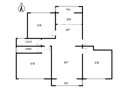 农大人才家园3室2厅2卫户型图