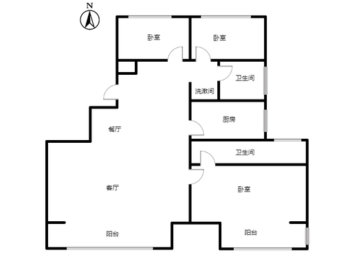 学府澜湾二期3室2厅2卫户型图