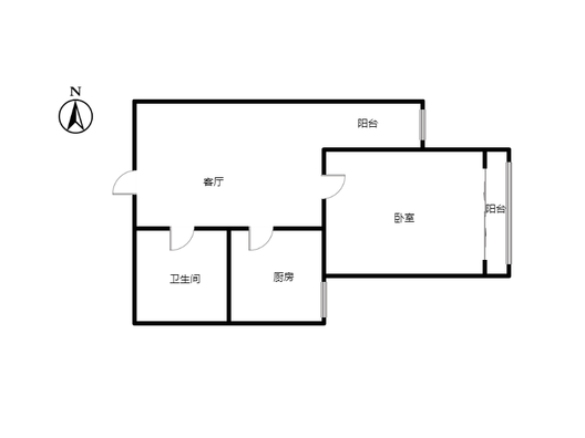 天保郦景1室1厅1卫户型图