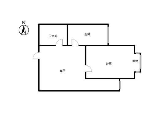 天保郦景1室1厅1卫户型图