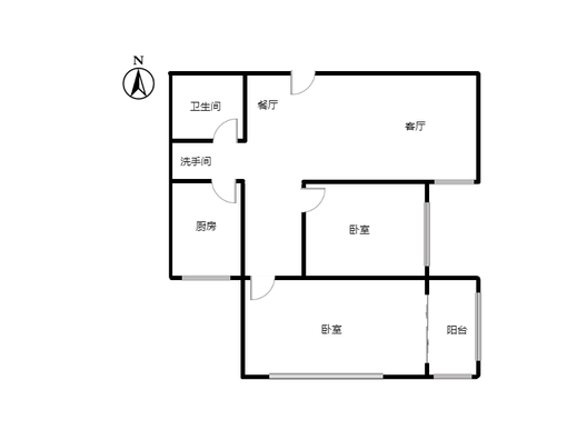 宏远宜居园2室2厅1卫户型图