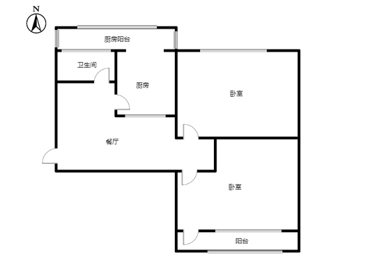 华丰小区2室1厅1卫户型图