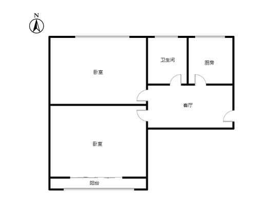 研制厂小区2室1厅1卫户型图