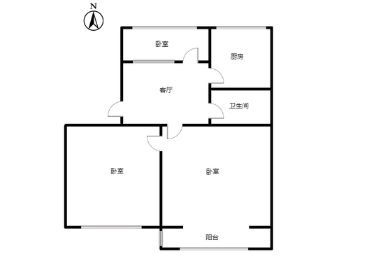 三五四三社区居民委员会3室1厅1卫户型图