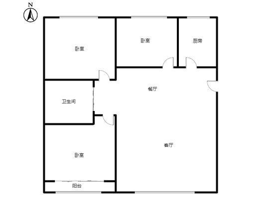 研制厂小区3室2厅1卫户型图