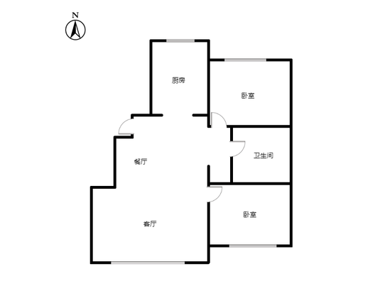 华侨城2室2厅1卫户型图
