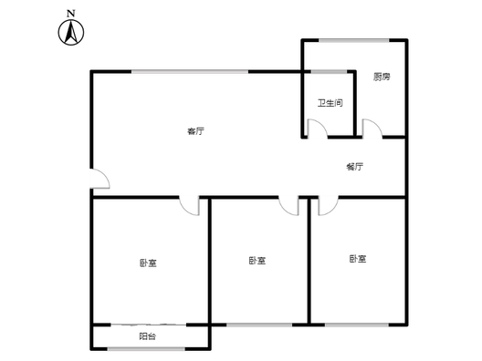 供电公司小区3室2厅1卫户型图