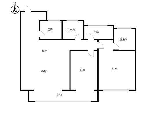 滨江郦城3室2厅2卫户型图