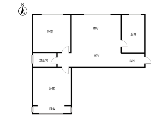 公园壹号2室2厅1卫户型图