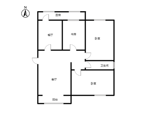 华阳水电小区3室2厅1卫户型图