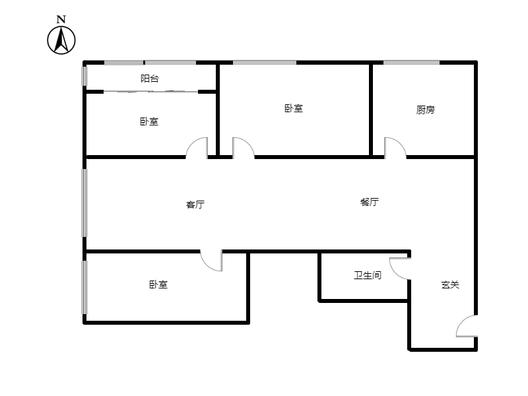 仁和小区3室2厅1卫户型图