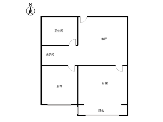 宏远景园1室1厅1卫户型图