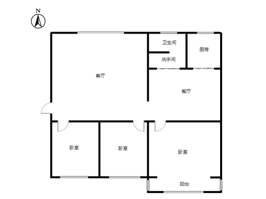 金地小区3室2厅1卫户型图