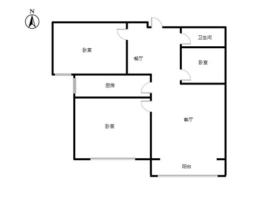 香邑溪谷上园3室2厅1卫户型图