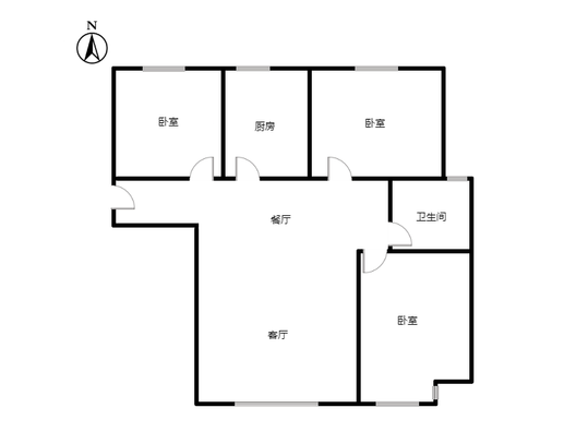 三利中和城一期3室2厅1卫户型图