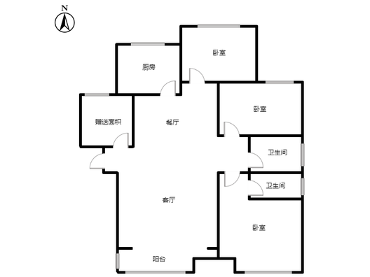 卓悦城北京未4室2厅2卫户型图